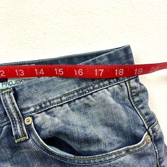 Projekraw Buckle Light Wash Whiskered Hand Sanded Relaxed Straight Jeans (38/34) - Picture 13 of 15